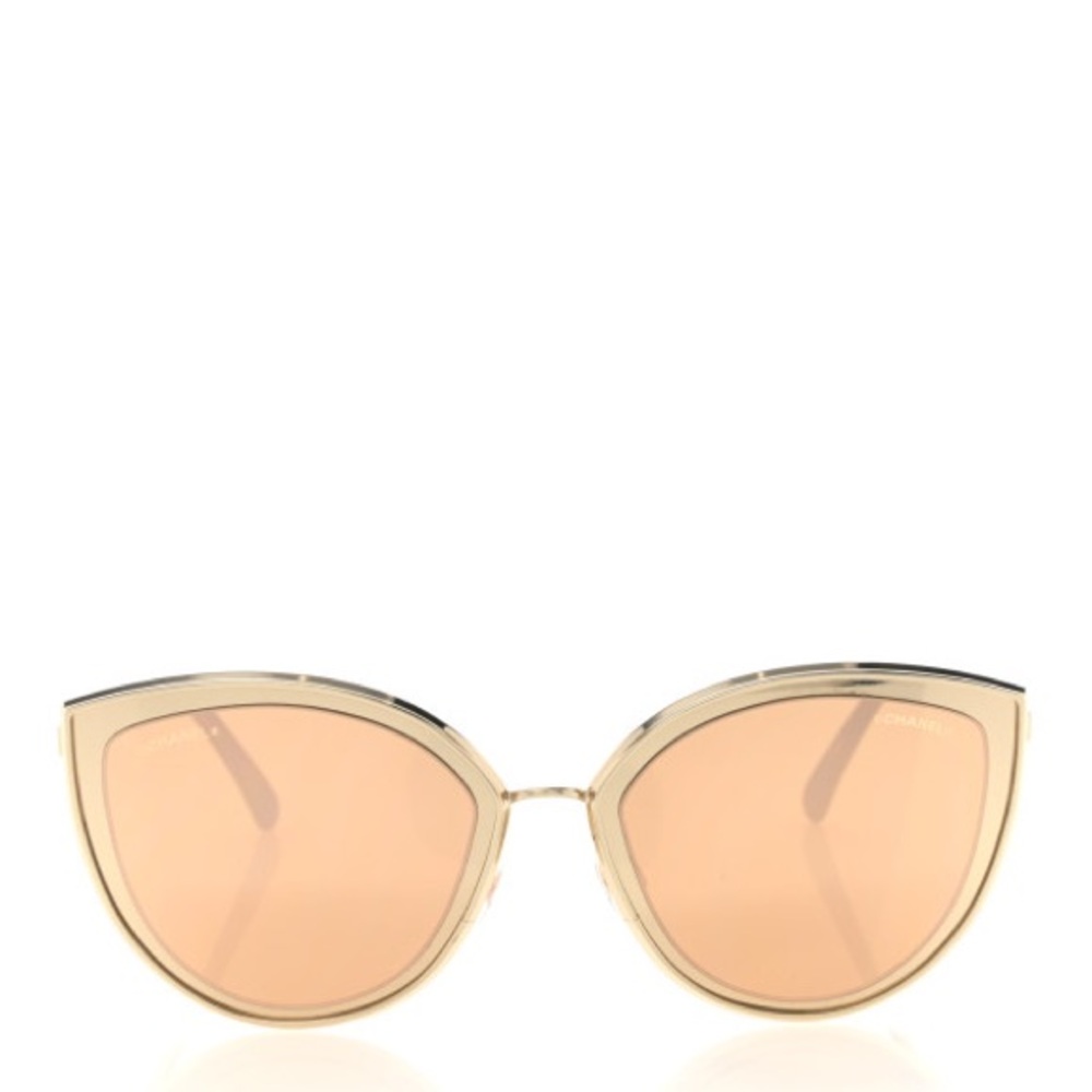 CHANEL Gold and Pink Sunglasses